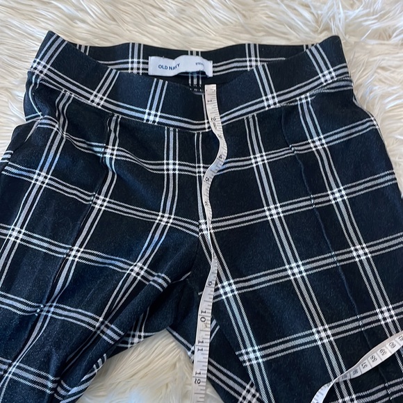 Old navy Stevie black white pinstripe plad plaid legging stretchy pants business - Picture 9 of 16